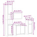 Set mobilier de baie, 4 piese, stejar sonoma, lemn prelucrat - WALTI WALTI