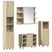 Set mobilier de baie, 4 piese, stejar sonoma, lemn prelucrat - WALTI WALTI