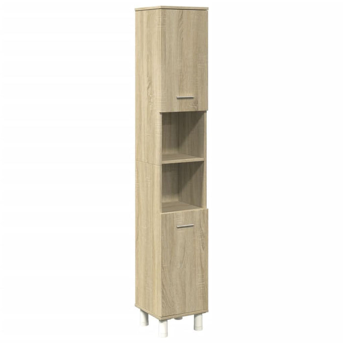 Set mobilier de baie, 4 piese, stejar sonoma, lemn prelucrat - WALTI WALTI