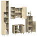 Set mobilier de baie, 4 piese, stejar sonoma, lemn prelucrat - WALTI WALTI