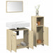 Set mobilier de baie, 3 piese, stejar sonoma, lemn prelucrat - WALTI WALTI