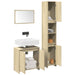 Set mobilier de baie, 3 piese, stejar sonoma, lemn prelucrat - WALTI WALTI
