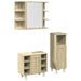 Set mobilier de baie, 3 piese, stejar sonoma, lemn prelucrat - WALTI WALTI