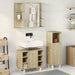 Set mobilier de baie, 3 piese, stejar sonoma, lemn prelucrat - WALTI WALTI