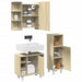 Set mobilier de baie, 3 piese, stejar sonoma, lemn prelucrat - WALTI WALTI