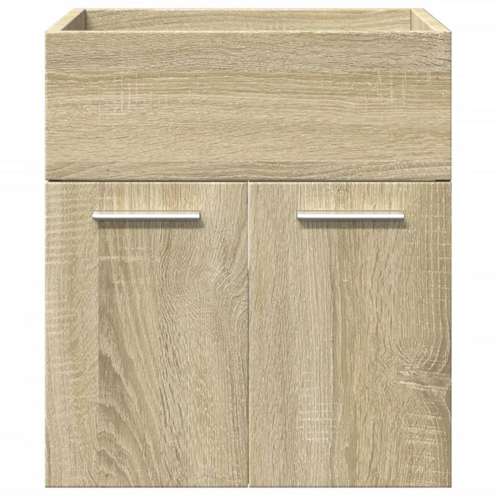 Set mobilier de baie, 3 piese, stejar sonoma, lemn prelucrat WALTI