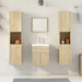 Set mobilier de baie, 4 piese, stejar sonoma, lemn prelucrat - WALTI WALTI