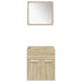 Set mobilier de baie, 4 piese, stejar sonoma, lemn prelucrat - WALTI WALTI