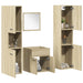 Set mobilier de baie, 4 piese, stejar sonoma, lemn prelucrat - WALTI WALTI