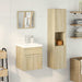 Set mobilier de baie, 4 piese, stejar sonoma, lemn prelucrat - WALTI WALTI