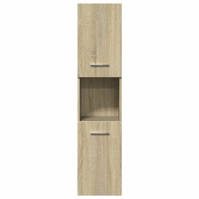 Set mobilier de baie, 4 piese, stejar sonoma, lemn prelucrat - WALTI WALTI