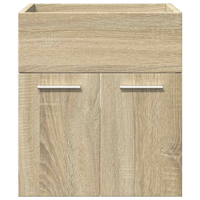 Set mobilier de baie, 4 piese, stejar sonoma, lemn prelucrat - WALTI WALTI
