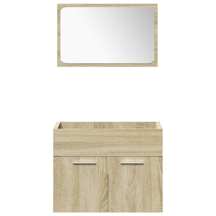 Set mobilier de baie, 5 piese, stejar sonoma, lemn prelucrat - WALTI WALTI