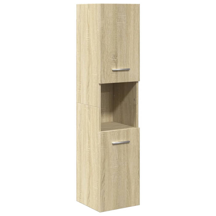 Set mobilier de baie, 5 piese, stejar sonoma, lemn prelucrat - WALTI WALTI