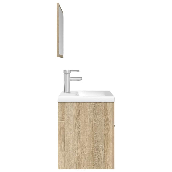 Set mobilier de baie, 3 piese, stejar sonoma, lemn prelucrat - WALTI WALTI