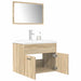 Set mobilier de baie, 3 piese, stejar sonoma, lemn prelucrat - WALTI WALTI