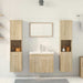 Set mobilier de baie, 5 piese, stejar sonoma, lemn prelucrat - WALTI WALTI