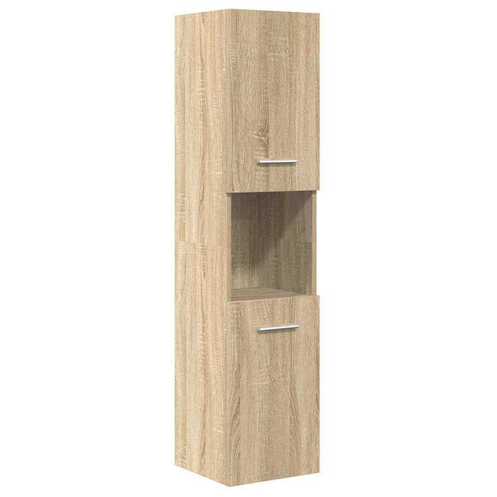 Set mobilier de baie, 5 piese, stejar sonoma, lemn prelucrat - WALTI WALTI