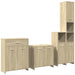Set mobilier de baie, 4 piese, stejar sonoma, lemn prelucrat - WALTI WALTI
