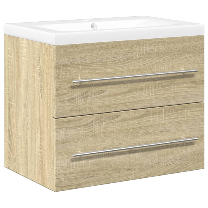 Set mobilier de baie, 2 piese, stejar sonoma, lemn prelucrat WALTI