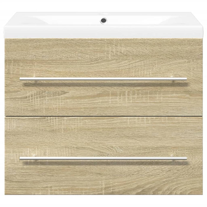 Set mobilier de baie, 2 piese, stejar sonoma, lemn prelucrat WALTI