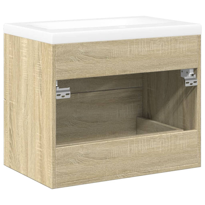 Set mobilier de baie, 2 piese, stejar sonoma, lemn prelucrat WALTI