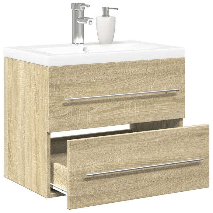 Set mobilier de baie, 2 piese, stejar sonoma, lemn prelucrat WALTI