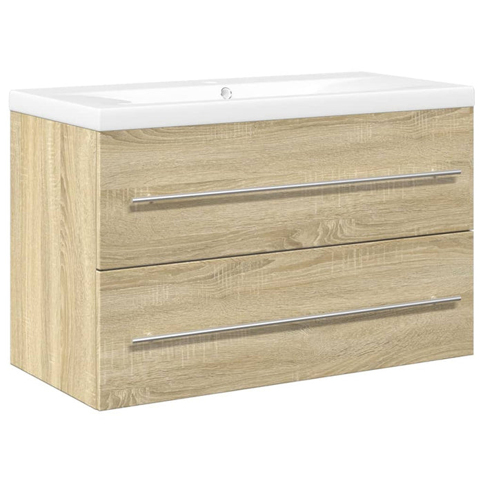 Set mobilier de baie, 2 piese, stejar sonoma, lemn prelucrat - WALTI WALTI