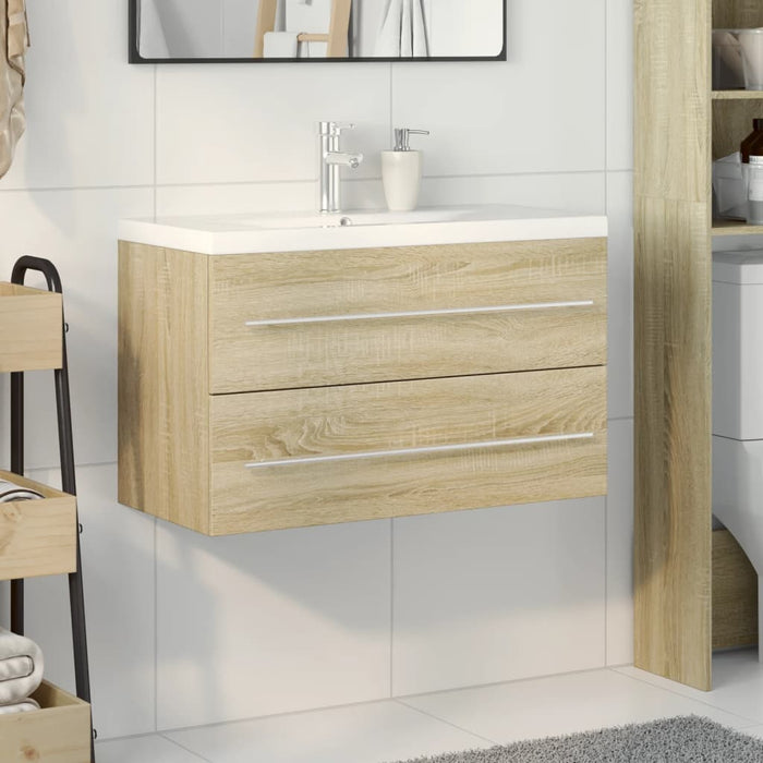 Set mobilier de baie, 2 piese, stejar sonoma, lemn prelucrat - WALTI WALTI