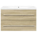 Set mobilier de baie, 2 piese, stejar sonoma, lemn prelucrat - WALTI WALTI
