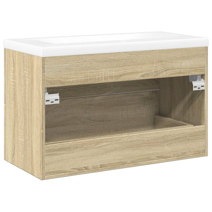 Set mobilier de baie, 2 piese, stejar sonoma, lemn prelucrat - WALTI WALTI