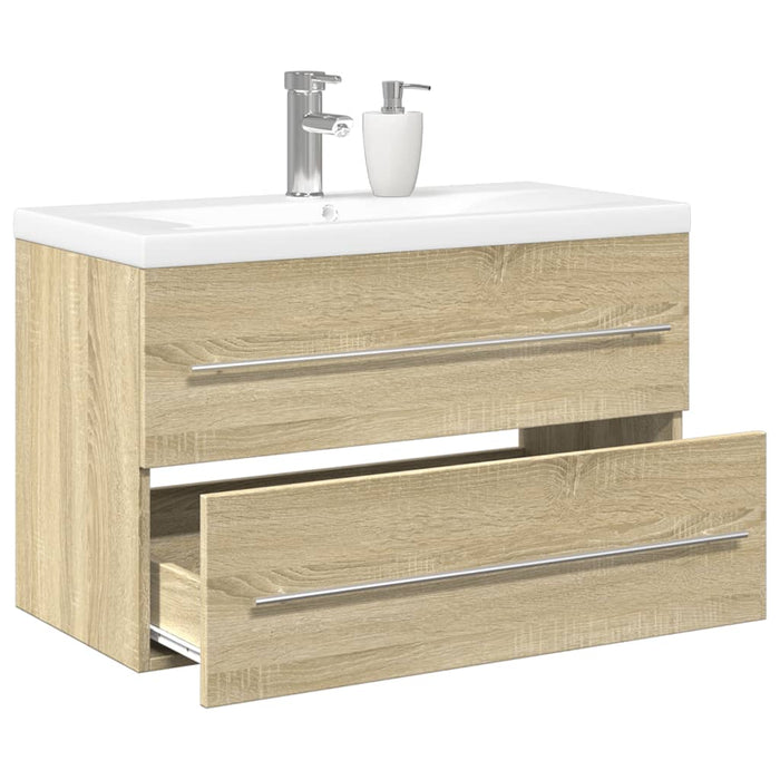 Set mobilier de baie, 2 piese, stejar sonoma, lemn prelucrat - WALTI WALTI