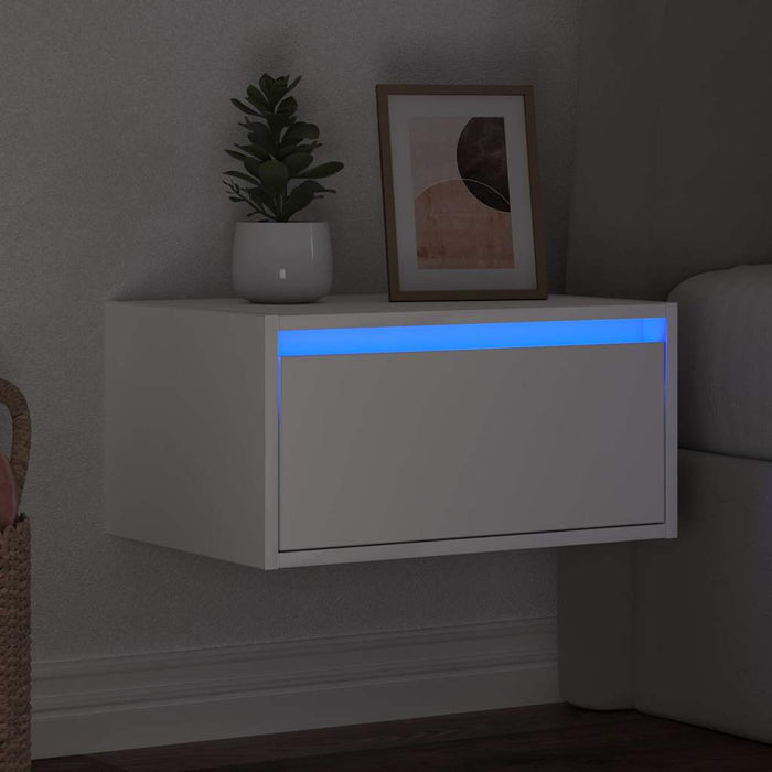 Noptieră montată pe perete cu lumini LED, alb - WALTI WALTI