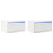 Noptiere montate pe perete cu lumini LED, 2 buc., alb - WALTI WALTI