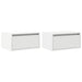 Noptiere montate pe perete cu lumini LED, 2 buc., alb - WALTI WALTI