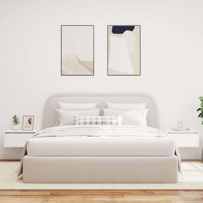 Noptiere montate pe perete cu lumini LED, 2 buc., alb - WALTI WALTI
