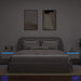 Noptiere montate pe perete cu lumini LED, 2 buc., alb - WALTI WALTI