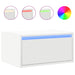 Noptiere montate pe perete cu lumini LED, 2 buc., alb - WALTI WALTI