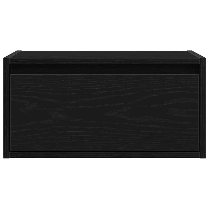 Noptiera montata pe perete cu lumini LED Stejar negru - WALTI WALTI