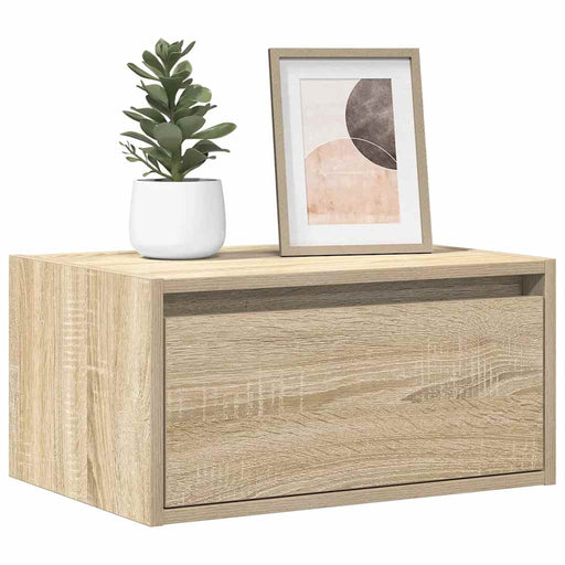 Noptieră montată pe perete cu lumini LED, stejar sonoma - WALTI WALTI