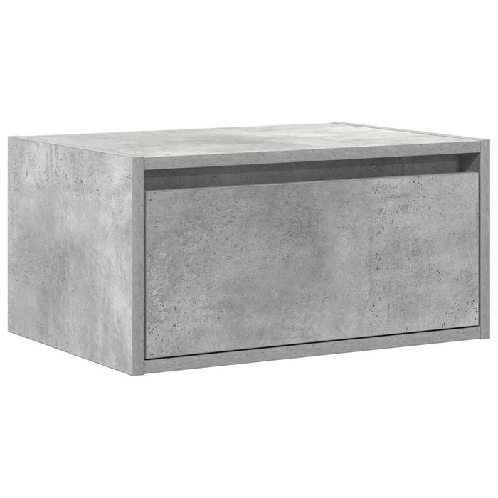 Noptieră montată pe perete cu lumini LED, gri beton WALTI