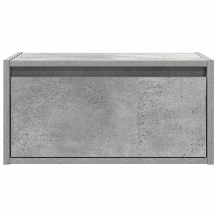 Noptieră montată pe perete cu lumini LED, gri beton WALTI