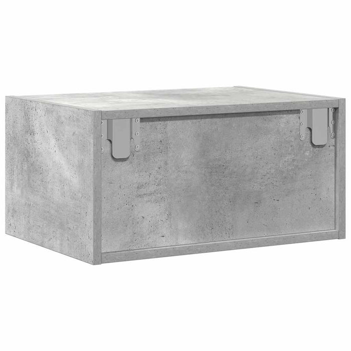 Noptieră montată pe perete cu lumini LED, gri beton WALTI
