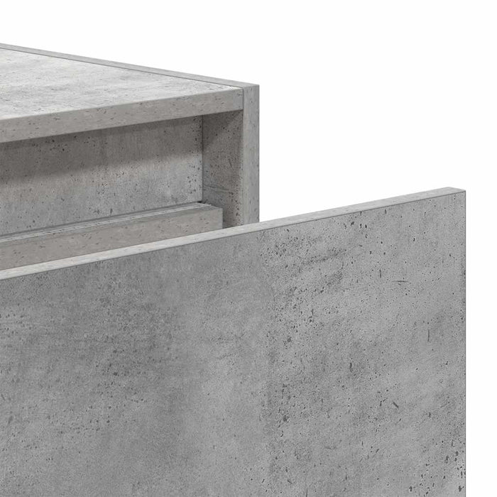 Noptieră montată pe perete cu lumini LED, gri beton WALTI