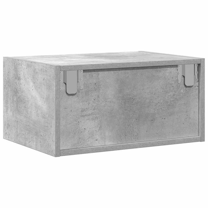Noptiere montate pe perete cu lumini LED, 2 buc., gri beton WALTI