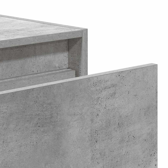 Noptiere montate pe perete cu lumini LED, 2 buc., gri beton WALTI