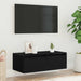 Dulap TV cu lumini LED Stejar negru 75x35,5x25 cm - WALTI WALTI