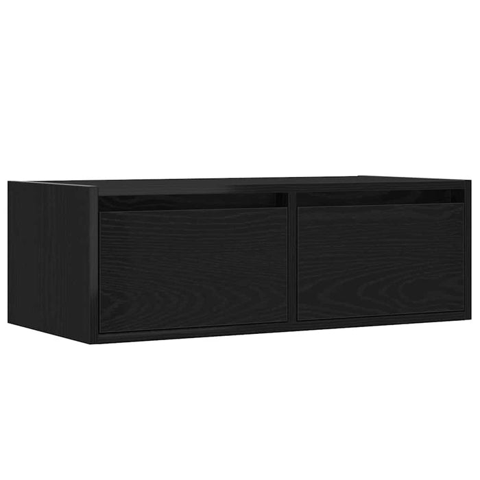 Dulap TV cu lumini LED Stejar negru 75x35,5x25 cm - WALTI WALTI
