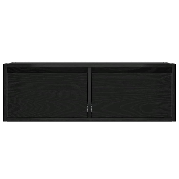 Dulap TV cu lumini LED Stejar negru 75x35,5x25 cm - WALTI WALTI
