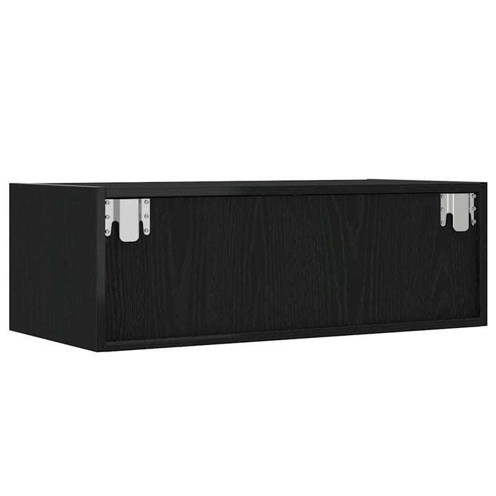 Dulap TV cu lumini LED Stejar negru 75x35,5x25 cm - WALTI WALTI
